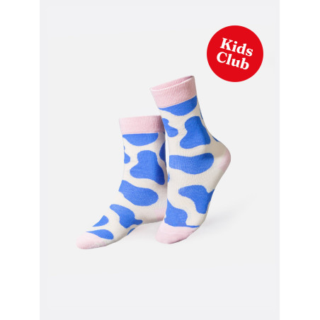 Chaussettes Fun pour enfants, Milk, Blue