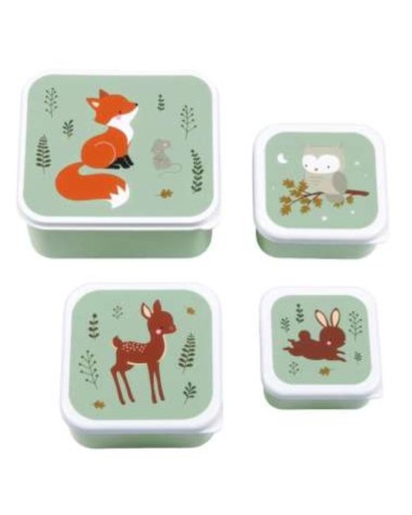 Boîte à collation amis de la forêt vert