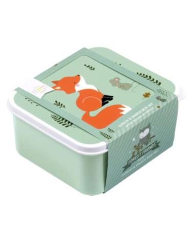 Boîte à collation amis de la forêt vert