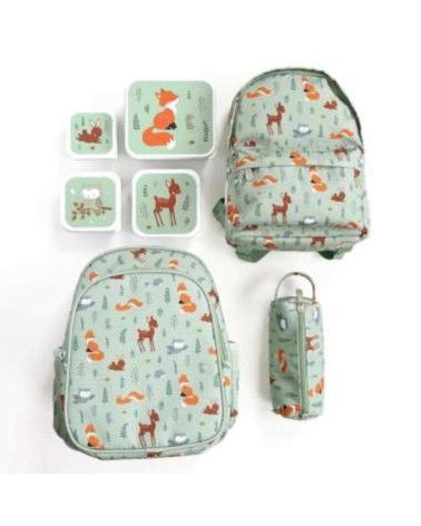 Boîte à collation amis de la forêt vert