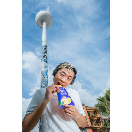 Chaussettes Fun pour adultes, Salty Chips, Blue