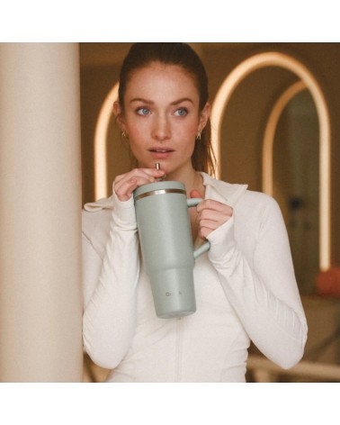 Travel cup isotherme inox - Matt - Vert tilleul - 900ml