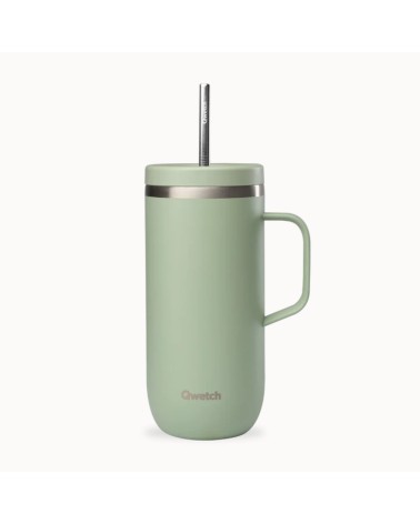 Cold cup isotherme inox avec anse - Matt - Vert tilleul - 600ml