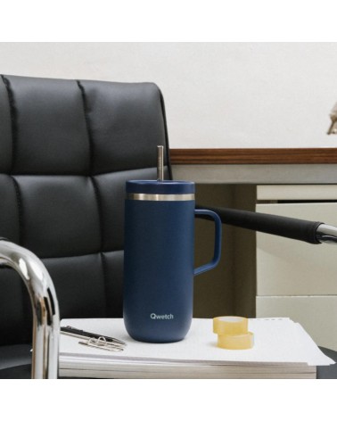 Cold cup isotherme inox anse - Granite - Bleu nuit - 600ml