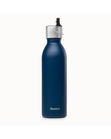 Bouteille isotherme QWETCH ACTIVE bouchon Sport Matt Bleu marine 600ml