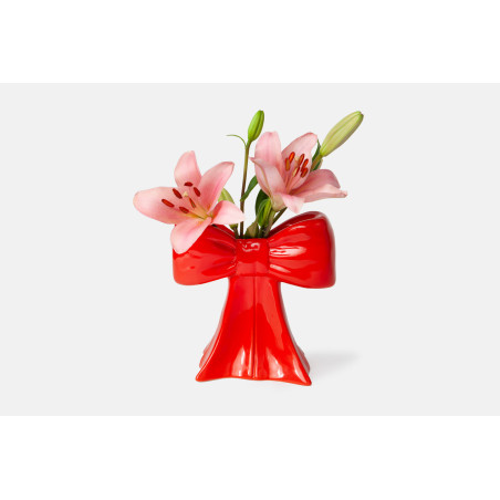 DOIY, Vase, Bow, Red