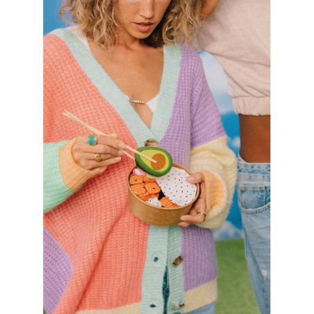 Chaussettes Fun pour adultes, Poke Bowl
