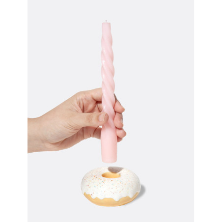 Fast Food Candle Holder Donut Pink