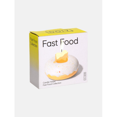 Fast Food Candle Holder Donut Pink