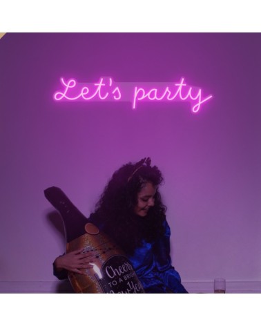 Enseigne néon SMALL LET'S PARTY