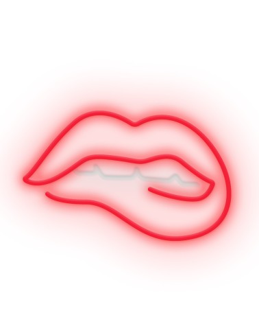 Enseigne néon SMALL BITING LIPS