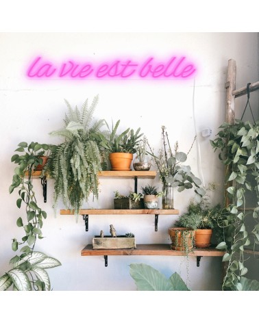 Enseigne néon MEDIUM LA VIE EST BELLE