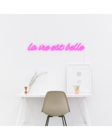 Enseigne néon MEDIUM LA VIE EST BELLE