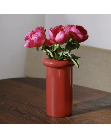 Vase turban bordeaux