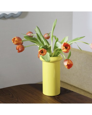 Vase turban jaune