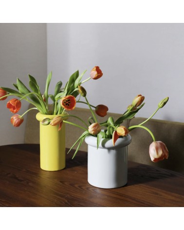 Vase turban jaune