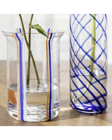 Vase yogu spiral blue