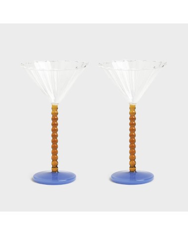 Coupe perle amber set of 2
