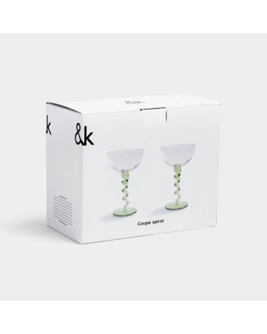 Coupe spiral green set of 2