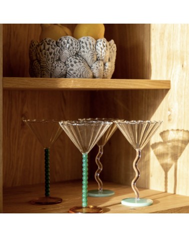 Coupe perle green set of 2