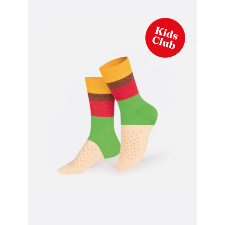 Chaussettes Fun pour enfants, Cheeseburger
